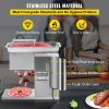 VEVOR Commercial Meat Cutter Machine 1100 LB/H 3mm Stainless Steel with Pulley 600W Electric Food Cutting Slicer for Kitchen Restaurant Supermarket Ma