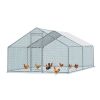 13 x 10 ft Large Metal Chicken Coop, Walk-in Poultry Cage Chicken Hen Run House with Waterproof Cover