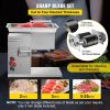 VEVOR Commercial Meat Cutter Machine 1100 LB/H 3mm Stainless Steel with Pulley 600W Electric Food Cutting Slicer for Kitchen Restaurant Supermarket Ma