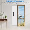 53" Passwod Touch Panel In-Wall Safe,Hidden Wall Gun Safe for Rifles with Adjustable Shelves